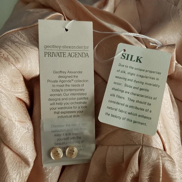 Geoffrey Alexander for Private Agenda Vintage Silk Blouse - Picture 7 of 8